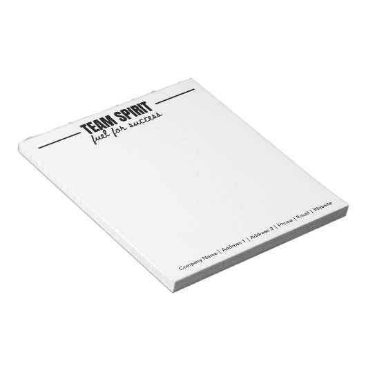 チームパーソナライズされたスピリット事務局企業の ノートパッド (アングル)