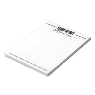 チームパーソナライズされたスピリット事務局企業の ノートパッド