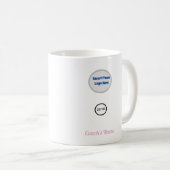 チームパーソナライズされたネットボールマグ コーヒーマグカップ (正面右)
