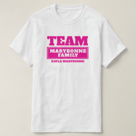 チームパーソナライズされたピンクファミリーまたはグループTシャツ Tシャツ