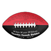 チームパーソナライズされたメンバー年のコーチ アメリカンフットボール (正面)