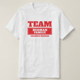 チームパーソナライズされたレッドファミリーまたはグループTシャツ Tシャツ