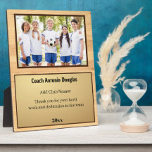 チームパーソナライズされた写真付きコーチへのギフト