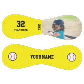 チームパーソナライズされた名番号日付写真ソフトボール ソフトボール (パネル)