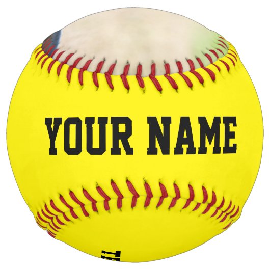 チームパーソナライズされた名番号日付写真ソフトボール ソフトボール (裏面)