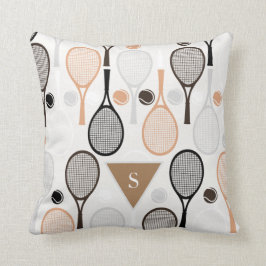 チームパーソナライズされた名選手テニスラケットホワイト クッション