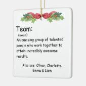 チームパーソナライズされた定義の従業員の評価 セラミックオーナメント (左)