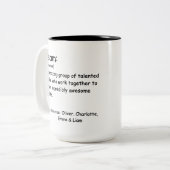 チームパーソナライズされた定義の従業員の評価 ツートーンマグカップ (正面左)