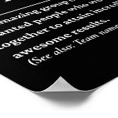 チームパーソナライズされた定義チ最高のームの定義 ポスター (角)