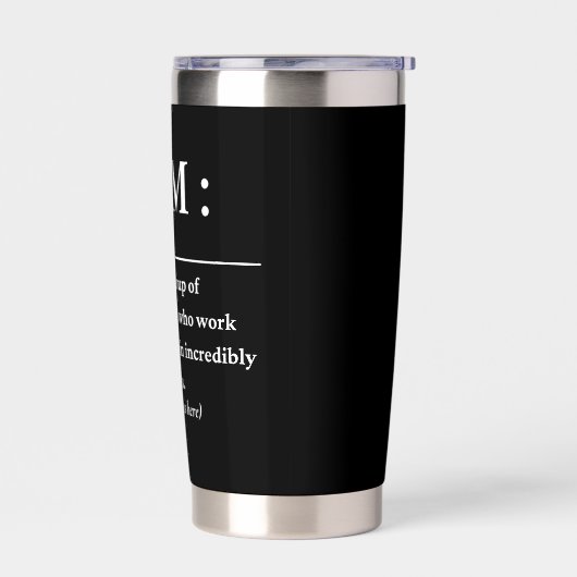 チームパーソナライズされた定義チ最高のームの定義 保温保冷タンブラー (左面)