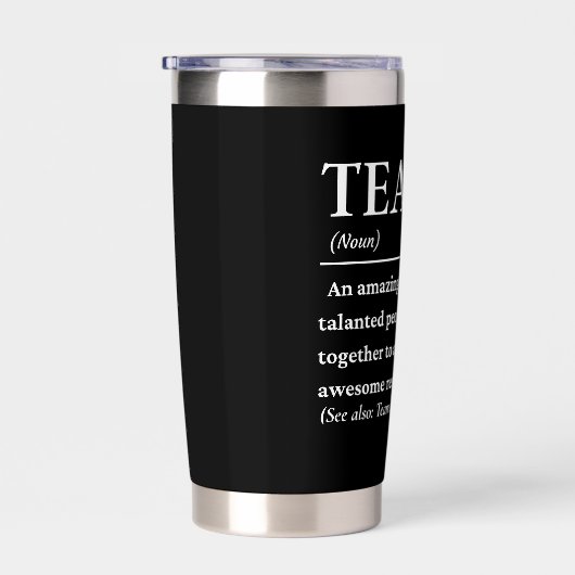 チームパーソナライズされた定義チ最高のームの定義 保温保冷タンブラー (右面)