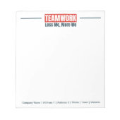 チームパーソナライズされた感動的オフィス企業の ノートパッド (正面)