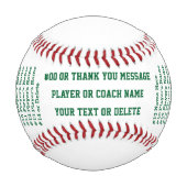 チームパーソナライズされた用ベースボール、シニアナイトギフト 野球ボール (裏面)