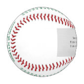 チームパーソナライズされた用ベースボール、シニアナイトギフト 野球ボール (正面左)