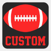 チームパーティーまたはゲーム用の四角い赤いサッカーシール スクエアシール (正面)