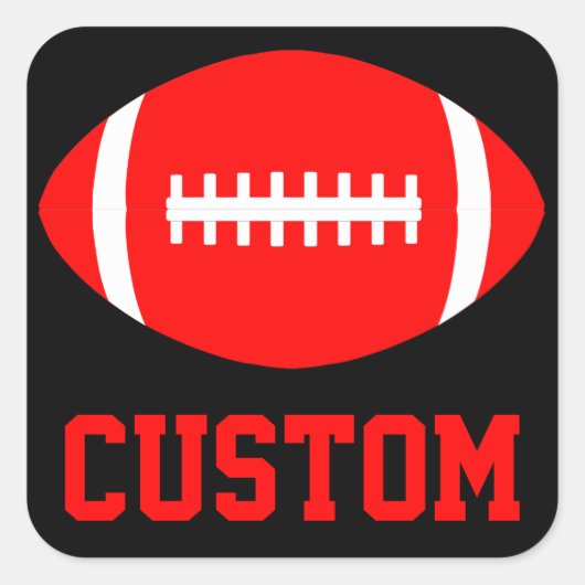 チームパーティーまたはゲーム用の四角い赤いサッカーシール スクエアシール (正面)