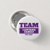 チームパープルパーソナライズされたファミリーまたはチームボタン 缶バッジ (正面&裏面)