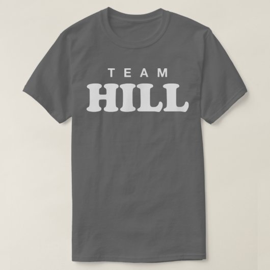 チームヒルパーソナライズされた名氏新郎家族 Tシャツ (デザイン正面)