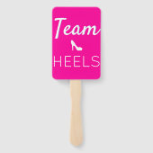 チームヒール|ピンクとブルーの性別で赤ちゃんシャワーを明らかにする ハンドファン (裏面)