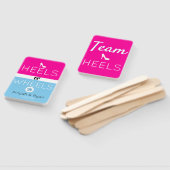 チームヒール|ピンクとブルーの性別で赤ちゃんシャワーを明らかにする ハンドファン (組立なし)