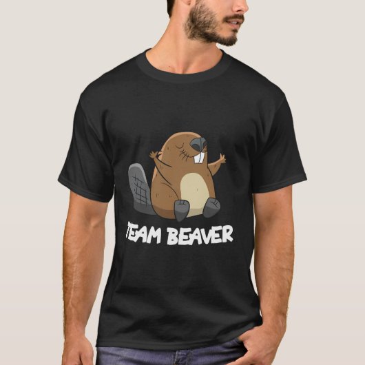 チームビーバービーおもしろいバー Tシャツ (正面)