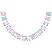 チームピンクまたはチームブルージェンダーがパーティーバナーを表示 バンティングフラッグ (全)