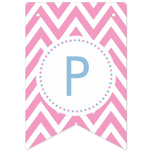 チームピンクまたはチームブルージェンダーがパーティーバナーを表示 バンティングフラッグ (第3の旗)