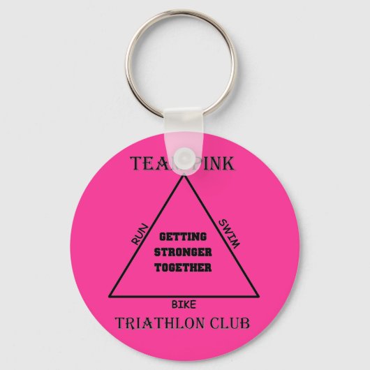 チームピンクキーチェーン キーホルダー (正面)