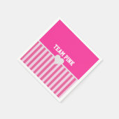 チームピンクブライド&ブリデスメイドブライダルシャワーパーティー スタンダードカクテルナプキン (角)