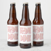 チームピンク ビールラベル (ボトル)