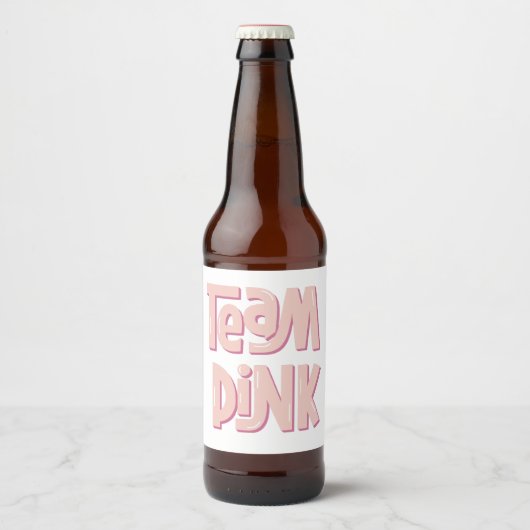 チームピンク ビールラベル (正面)