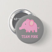 チームピンク、女の赤ちゃん象、性はパーティーを明らかにします 缶バッジ (正面&裏面)