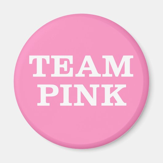 チームピンク…花嫁の家族や友人のために マグネット (正面)