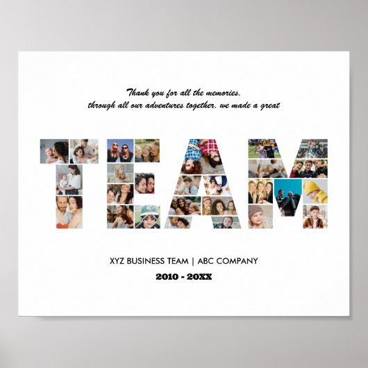 チームフォトコラージュ仕事仲間のお別れパーティー ポスター (正面)