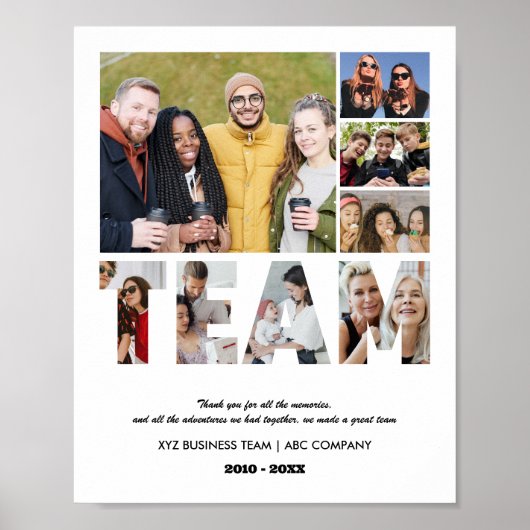 チームフォトコラージュ同僚のお別れパーティー ポスター (正面)