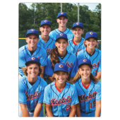 チームフォトコーチ家族の写真パーソナライズされた クリップボード (裏面)