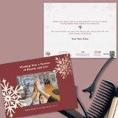 チームフォトスノーフレーク・フォイルアクセント・ホリデーカード 箔シーズンポストカード