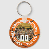 チームフォト付きバスケットボールキーチェーン キーホルダー (正面)