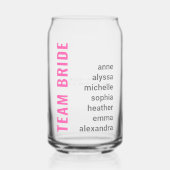 チームブモダンライドブライダルパーティギフト ガラス缶 (正面)