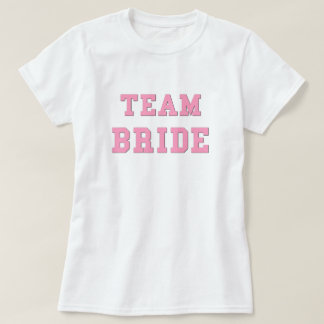 チームブライドおもしろいズ結婚シャツピンクの結婚式 Tシャツ