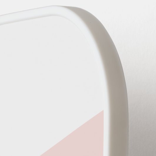 チームブライドウェディングパーティピンクストライプパーソナライズされた ピックルボールラケット (左詳細)