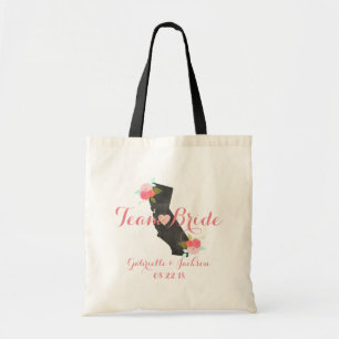 チームブライドカリフォルニア州結婚ズのブライドメイド トートバッグ