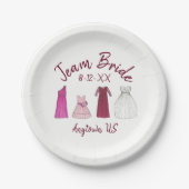 チームブライドブライダルシャワーバチェロレッテ ペーパープレート (正面)