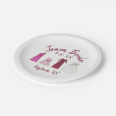 チームブライドブライダルシャワーバチェロレッテ ペーパープレート (アングル)