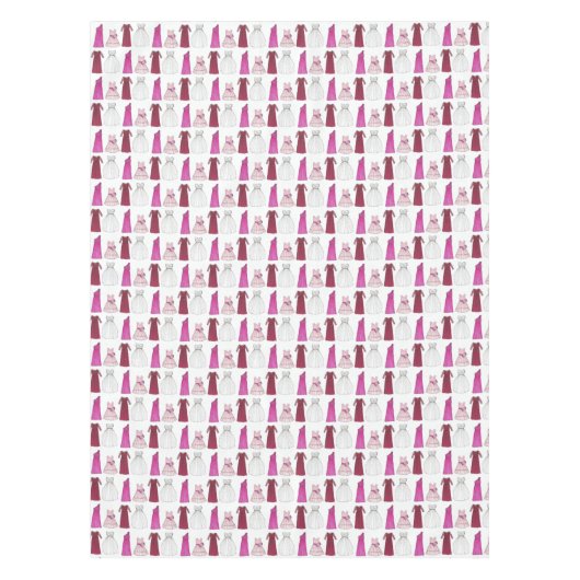 チームブライドブライダルパーティブリデスメイドフローガールガウン テーブルクロス (正面)