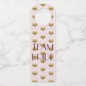 チームブライドラブピンクブライダルパーティ ボトルネックタグ (正面)