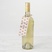 チームブライドラブピンクブライダルパーティ ボトルネックタグ (アングル)