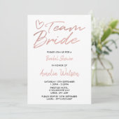 チームブライドロゼゴフェイクールドブライダルシャワー招待状 招待状 (スタンド正面)