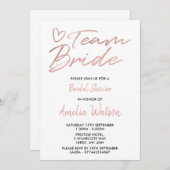 チームブライドロゼゴフェイクールドブライダルシャワー招待状 招待状 (正面/裏面)