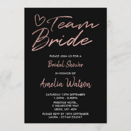 チームブライドロゼゴフェイクールドブライダルシャワー招待状 招待状